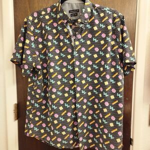 80s Retro Interaffair FUN Cotton Blend Shirt L